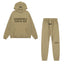 Fear Of God Essentials Double Line Plush Hoodie & Jogger Tracksuit Set Khaki