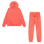 Fear Of God Essentials Double Line Plush Hoodie & Jogger Tracksuit Set Coral Orange