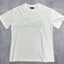 Mint Green Accent Star-Logo Graphic Tee - White & Green Streetwear T-Shirt