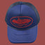 Vintage Blue Trucker Hat with Red Cruise Ship Graphic