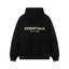 Fear Of God Essentials Gold Tone Back Logo Oversized Hoodie Black