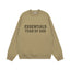 Fear Of God Essentials Double‑Line Plush Crewneck Sweatshirt Khaki