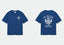 **Rhude St.Rhude Hotel Eagle Crest Dual‑Sided Oversized T‑Shirt Blue