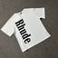 Rhude Men Large Vertical Font Boxy Fit Streetwear Tee