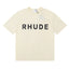 Rhude Classic Bold Logo Oversized Tee Cream