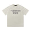 Fear Of God Essentials Fear Of God State Chest Print Short Sleeve T‑Shirt Cream
