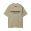 Fear Of God Essentials Double Line Back Logo Oversized T‑Shirt Taupe