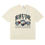 Rhude Retro Sailing Shield Print Casual Crew Neck T‑Shirt