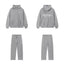 Fear Of God Essentials Double‑Line Hoodie Sweatpants 2‑Pieces Tracksuit Set Dark Heather Grey