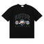 Rhude Arch Logo Sailing Wheel‑Flag Print Crew Neck Casual T‑Shirt