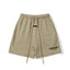 Fear Of God Essentials Logo Fleece Shorts Moss Taupe