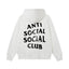 Anti Social Social Club Distressed White Hoodie