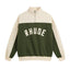 Rhude Color Block Quarter Zip Arch Logo Sweatshirt Green
