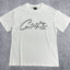 Monochrome Star-Logo Graphic Tee - White & Black Streetwear T-Shirt