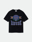 Rhude Varsity Laurel Crest Badge Oversized T‑Shirt Black