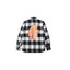 Anti Social Social Club Black White Plaid Orange Sticker Logo Flannel Shirt