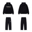 Fear Of God Essentials Hot Stamped Double‑Line Hoodie Sweatpants 2‑Pieces Tracksuit Set Black
