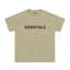 Fear Of God Essentials 3D Chest Logo Short Sleeve T‑Shirt Light Khaki