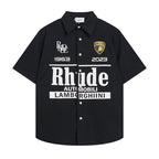 Rhude x Automobili Lamborghini Short Sleeve Button‑Up Shirt