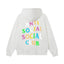 Anti Social Social Club Multicolor Block Letter White Hoodie
