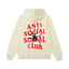 Anti Social Social Club Spider Red Logo Cream Hoodie