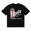 Rhude Crown Premium Filters Gothic Logo Black Oversized T‑Shirt