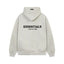 Fear Of God Essentials Back Logo Oversized Hoodie Light Oat Heather