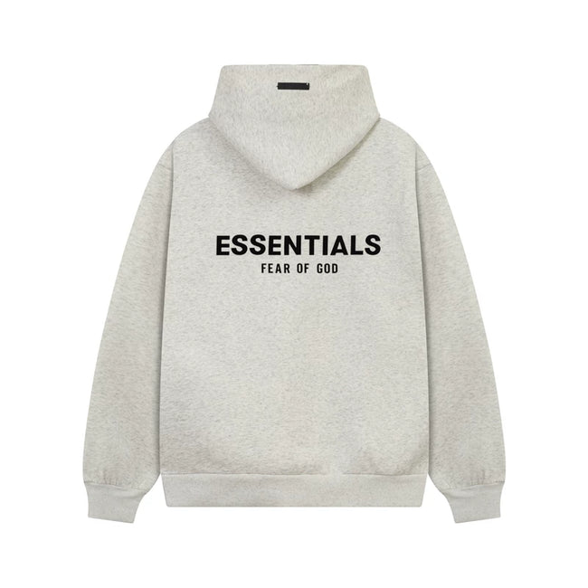 Fear Of God Essentials Back Logo Oversized Hoodie Light Oat Heather Hover Image