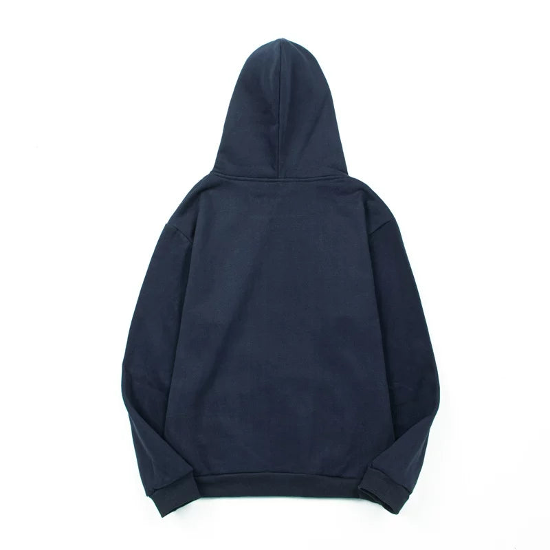 Rhude Bordeaux Club Wine Crest Graphic Oversized Hoodie Navy