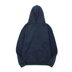 Rhude Bordeaux Club Wine Crest Graphic Oversized Hoodie Navy