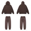 Fear Of God Essentials Tone‑on‑Tone Hoodie & Jogger Tracksuit Set Dark Brown