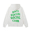 Anti Social Social Club Green Logo White Hoodie