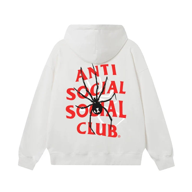 Anti Social Social Club Spider Red Logo White Hoodie Hover Image