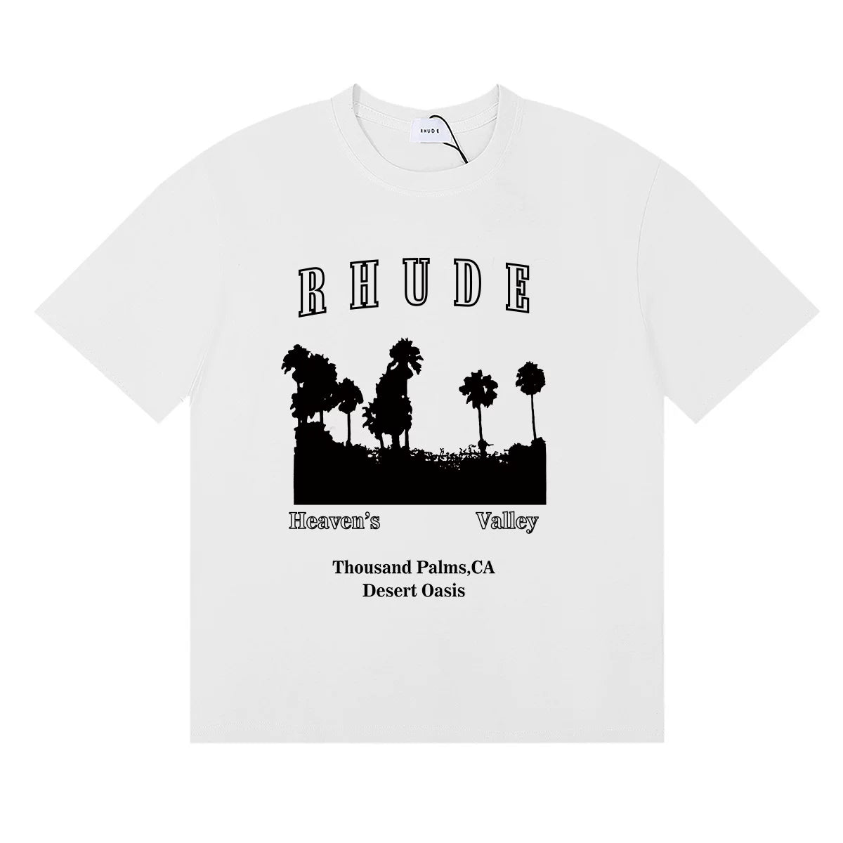 Rhude Heaven’s Valley Palm Tree Oversized Short Sleeve T‑Shirt