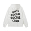 Anti Social Social Club Classic Black Logo White Hoodie