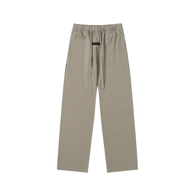 Fear Of God Essentials Tone‑on‑Tone Text Logo Straight‑Leg Sweatpants Taupe Hover Image