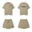 Fear Of God Essentials T‑Shirt Fleece Shorts Summer Set Taupe