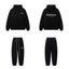 Fear Of God Essentials Gold Logo Hoodie Sweatpants Tracksuit Set Black