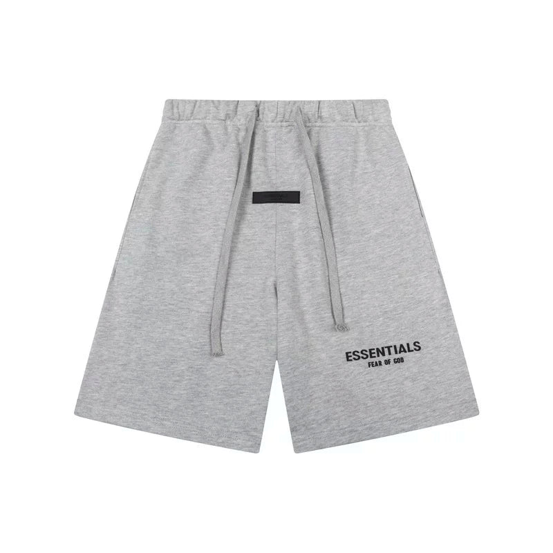 Fear Of God Essentials Logo Fleece Shorts Light Heather Grey