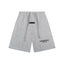 Fear Of God Essentials Logo Fleece Shorts Light Heather Grey