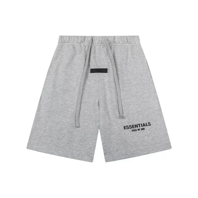 Fear Of God Essentials Logo Fleece Shorts Light Heather Grey Hover Image