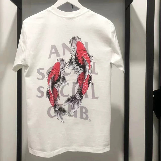 ASSC White Tee – Koi Back Print Hover Image