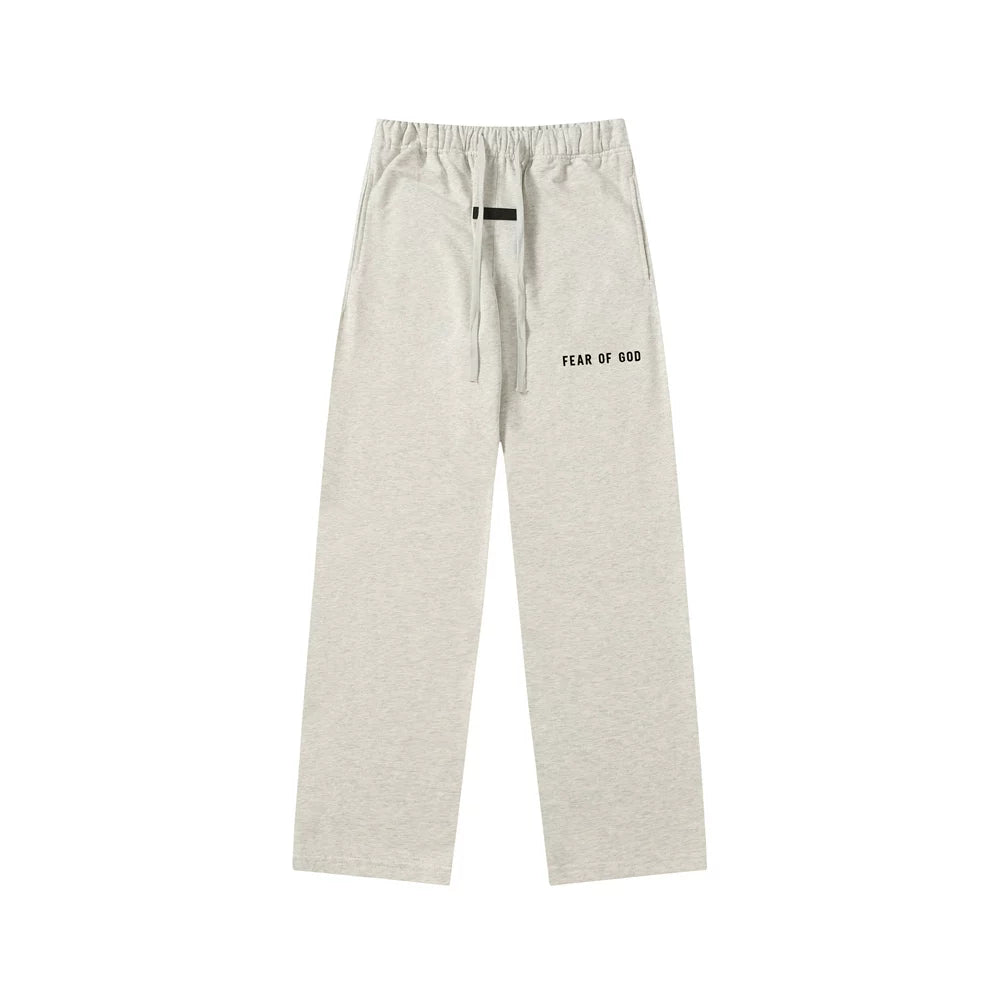 Fear Of God Essentials Fear Of God Text Straight‑Leg Sweatpants Light Oat Heather