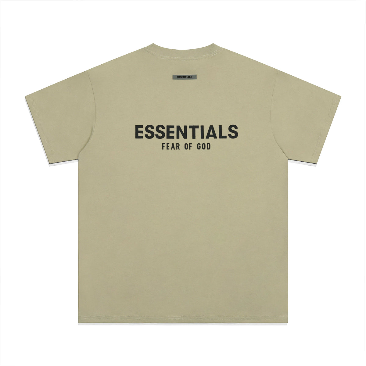 Fear Of God Essentials Core Logo Oversized T‑Shirt Sand Beige