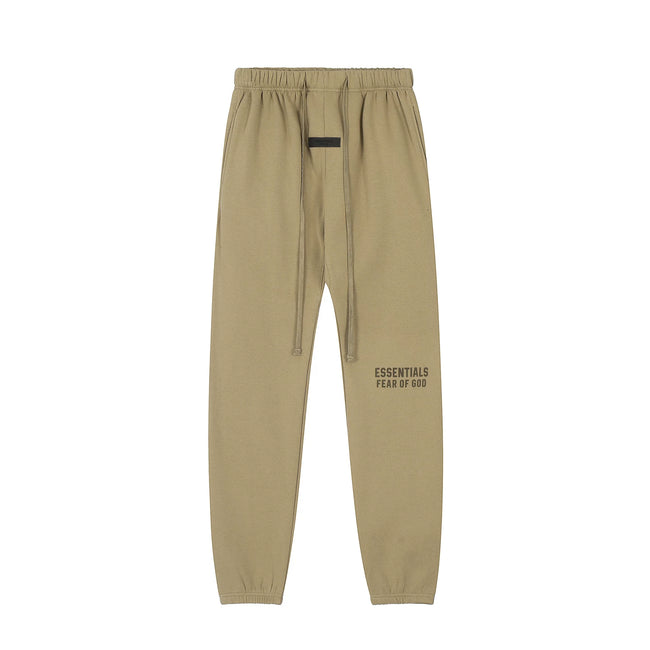 Fear Of God Essentials Double‑Line Plush Jogger Pants Khaki Hover Image