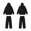 Fear Of God Essentials Hoodie Wide Leg Sweatpants 2‑Piece Set Black