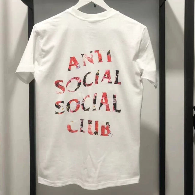 ASSC White Tee – Red Flower Logo Print Hover Image