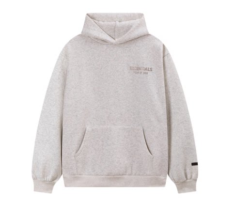 Fear Of God Essentials Hot Stamped Double‑Line Pullover Hoodie Oatmeal Hover Image