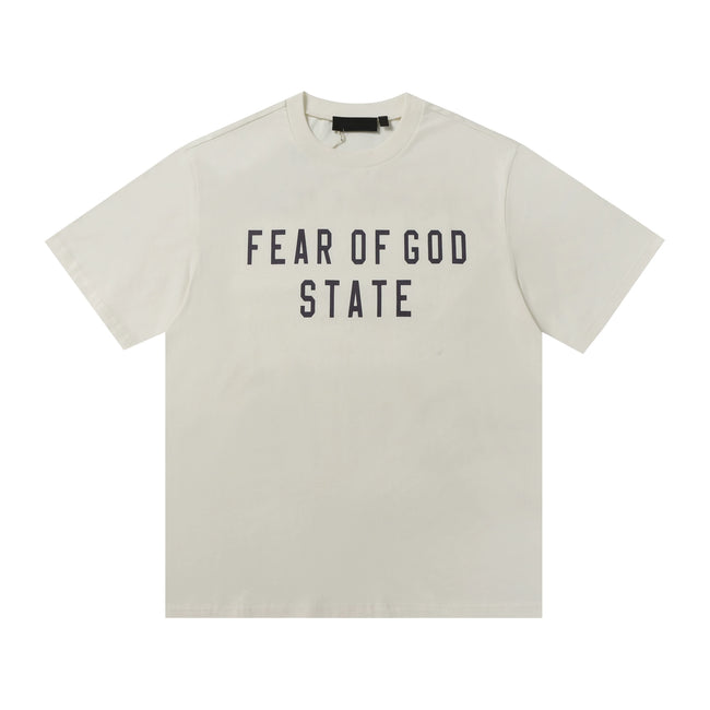 Fear Of God Essentials Fear Of God State Chest Print Short Sleeve T‑Shirt Cream Hover Image