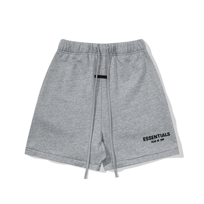 Fear Of God Essentials Logo Fleece Shorts Light Heather Grey Hover Image